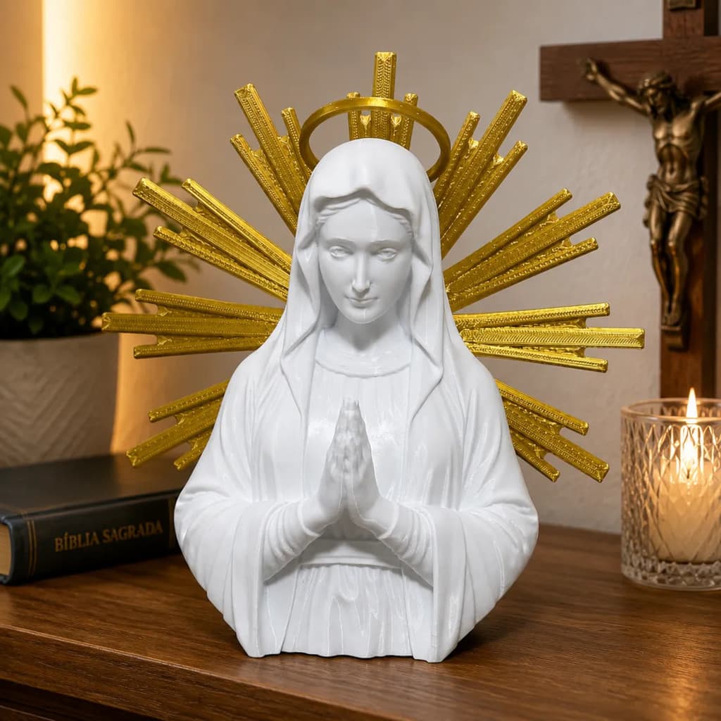 Nossa Senhora Aparecida Decorativa 18cm Imagem Religiosa