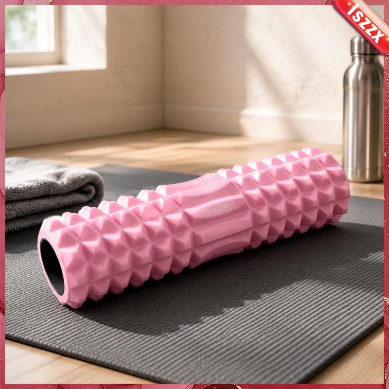 [Lszzx] Rolo De Espuma Cumida Sólido Interior Rosa Engrenagem De Exercício Liberação Muscular Melhora A Mobilidade