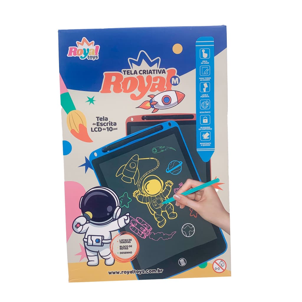 Lousa Mágica Infantil Luz Led LCD tela 10 Pol