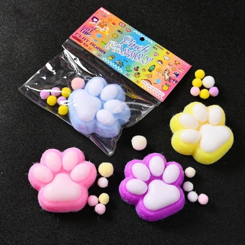 Squishy Patinha Gato Brinquedo Fidget Anti Stress Brinquedos Squishy De Aperto De Pata De Gato  Kawaii Soft Squeeze Com