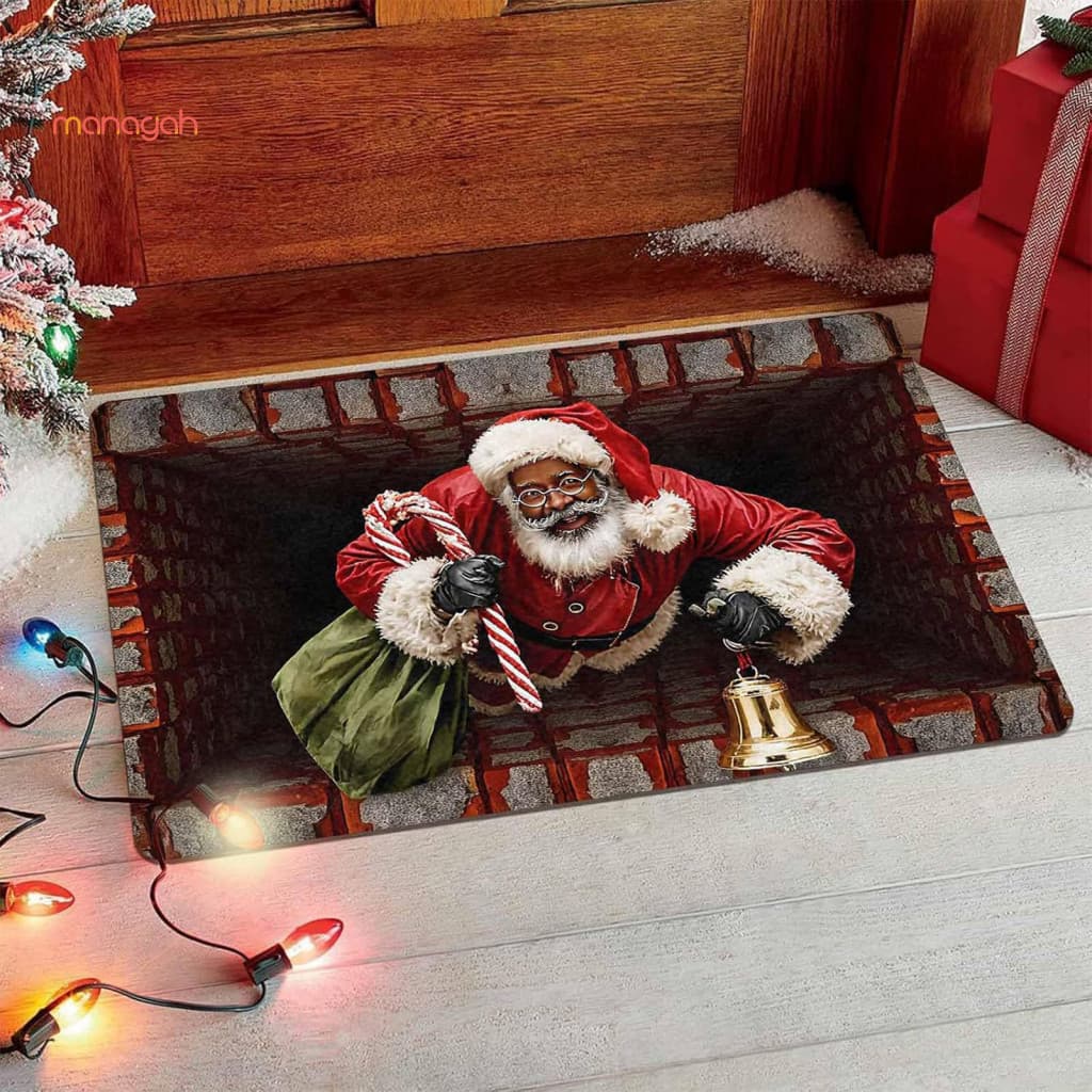 Decoração De Entrada De Casa De Férias , Tapete Padrão De Boneco De Neve Macio Lavável À Máquina Para Piso Interno