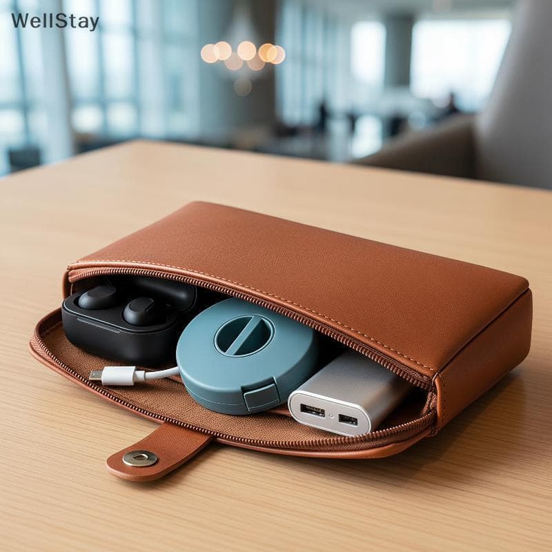 [WellStay] Organizador De Armazenamento De Cabos De Dados Portátil Anti-Mini Caixa Enroladora Plástico Durável Para Viag