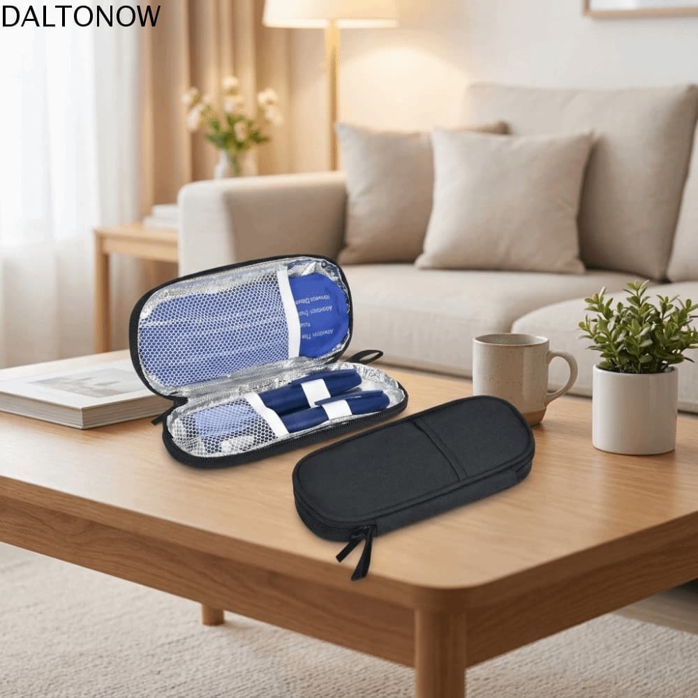 Saco De Resfriamento De Insulina DALTONOW , Refrigerador Reutilizável Com Fecho De Zíper Isolamento Térmico Eficiente