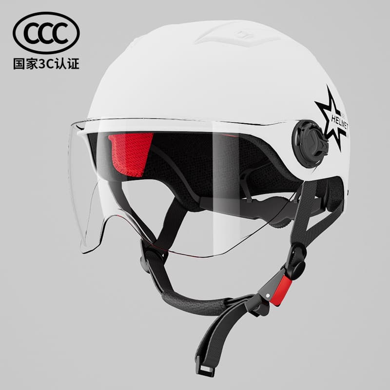 Capacete certificado 3C, veículo elétrico, quatro estações, Universal, masculino, feminino, meio capacete, motocicleta,