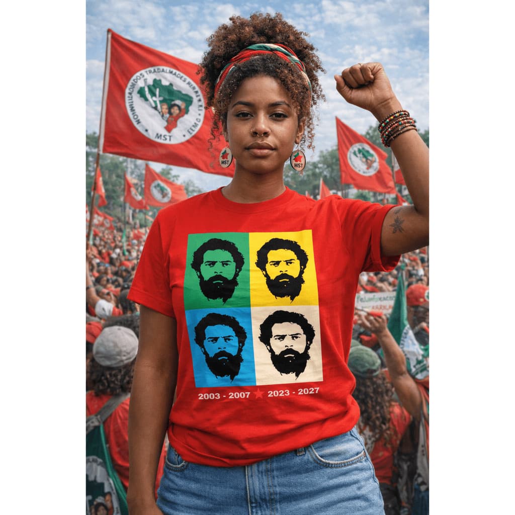 Camiseta Camisa Blusa Masculina Feminina Pt Vermelha Lula Mandatos Anos Esquerda Qualidade Premium 100% Algodão Premium