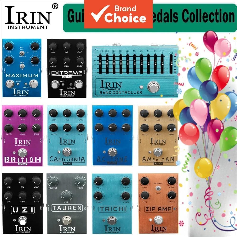 IRIN Equalizador De Pedal De Efeitos De Guitarra Elétrica , 10 Bandas , 31.25Hz A 16kHz , Gráfico Para Modelagem De Tom
