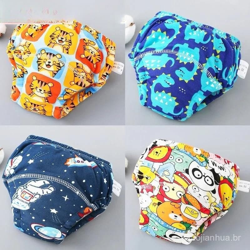 Fraldas para bebês/calças de aprendizado para treinamento de lavagem de algodão