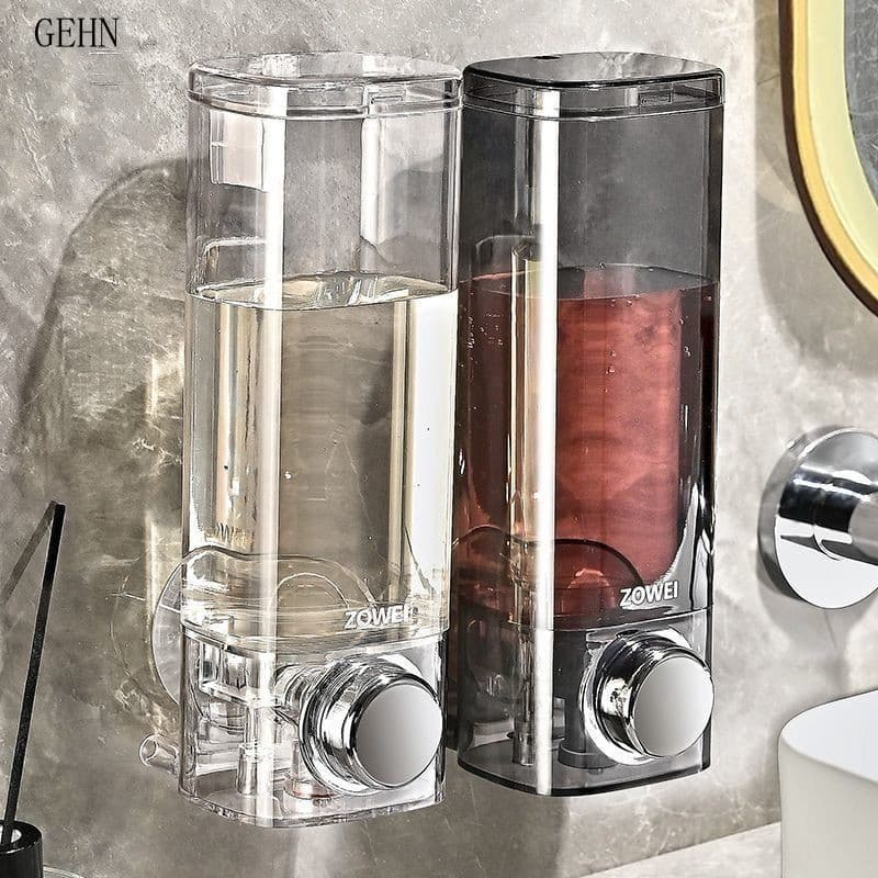 Dispensador de Sabão Montado na Parede Sem Perfurações para Banheiro, Detergente, Gel de Banho QDH2
