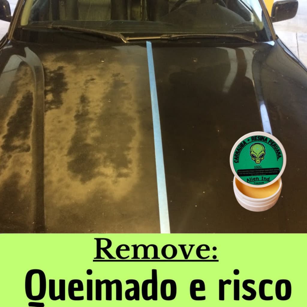 Cera ALIEN IND Polimento Queimado Riscos Polimento Carnauba Auto Brilho