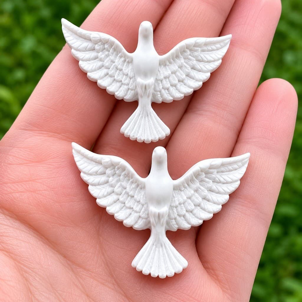54 Peças Divino Batizado Espirito Santo Lembrancinha Divininho Pombinha Casamento 10, 25 ou 50 Peças