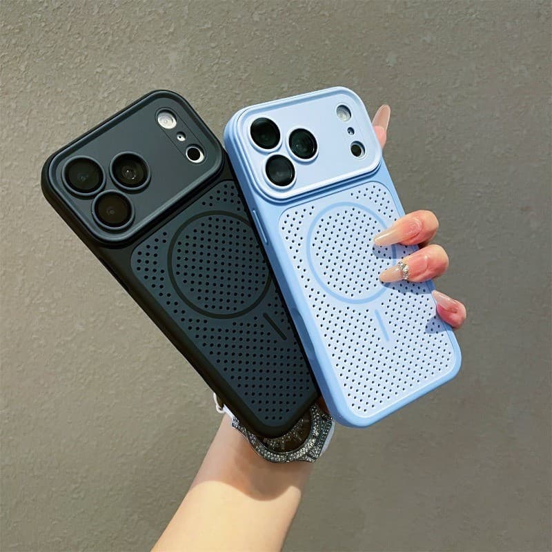 Capa Magnética Premium De Dissipação De Calor Compatível Com IPhone 17 16 15 14 13 12 Pro Max Lente Reforçada Proteção À