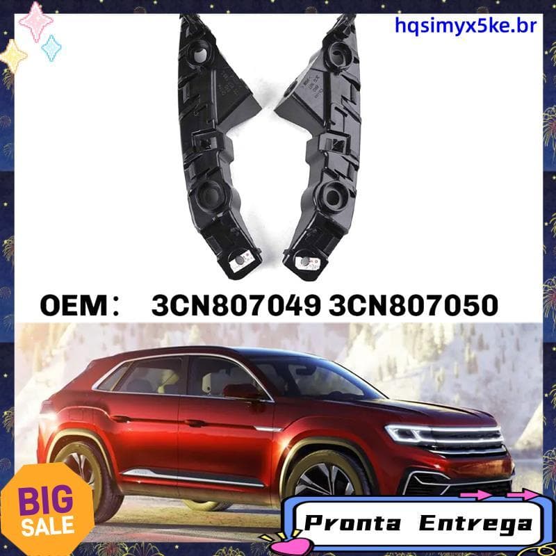 1 Par De Suporte Guia Do Para-Choque Dianteiro 3CN807049 3CN807050 Atlas 2018-2020