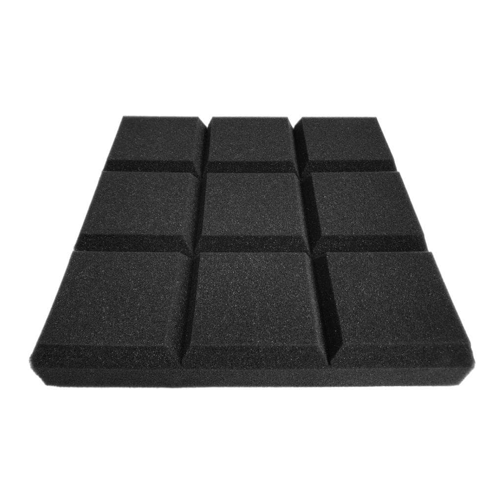 SIUKE 6pcs 12 x 2 polegadas Espuma de isolamento acústico de estúdio para transmissão de KTV Painéis de teatro familiar