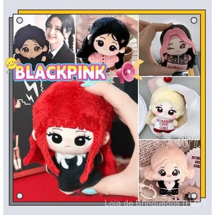 Boneca de Pelúcia BLACKPINK de 10cm Ruby Jennie JISOO ROSÉ Brinquedo Macio Fantasia COS para Crianças e Adultos 3PHZ 017