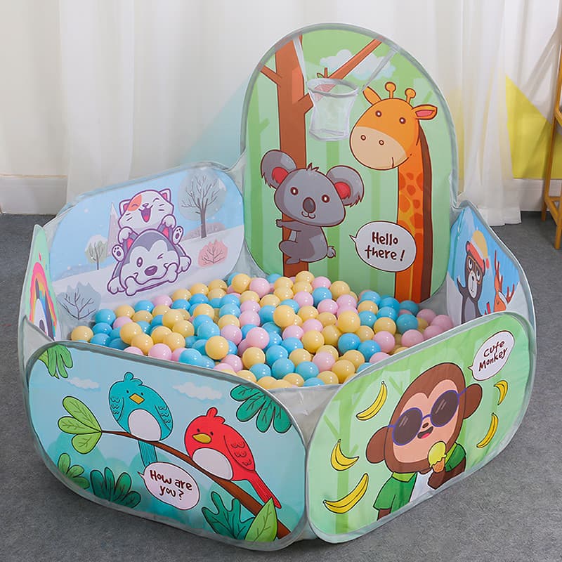 Crianças oceano piscina de bolinhas cerca tenda interior casa bebê brinquedo piscina Bobo tiro piscina basquete engrossa