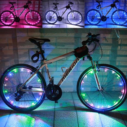 Dead Fly bicicleta rodas quentes luzes coloridas luzes traseiras Mountain Bike falou luzes LED luzes de advertência noit
