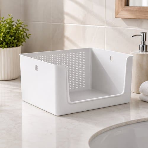 Cesto Organizador Resistente Multiuso Capacidade 16 Litros Branco Arrumacao