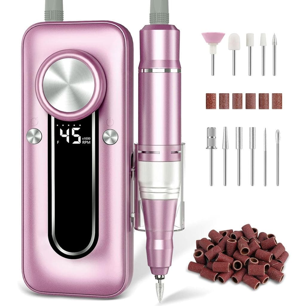 Kit de Lixa Elétrica para Unhas TUOBEO, 45000 RPM, Conjunto Profissional de Lixa Elétrica para Unhas, Sem Fio, Portátil,