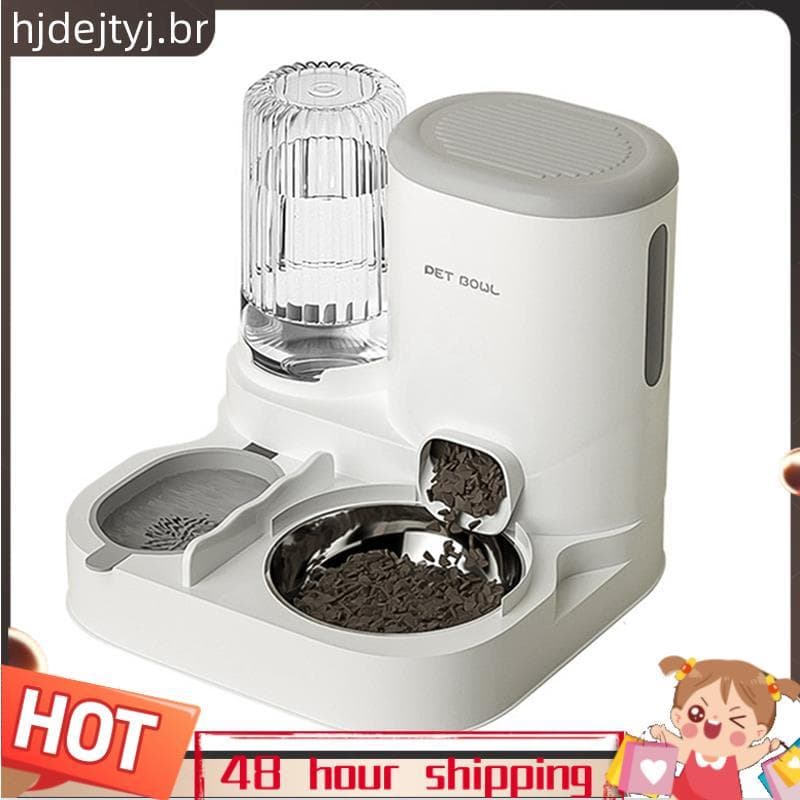 Alimentador Automático Para Animais De Estimação 2 Em 1 , Recipiente De Comida Cães E Gatos , Fonte De Água , Grande Cap