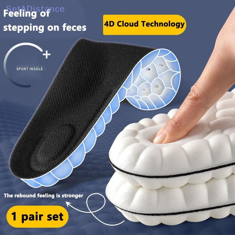 SetADistance Palmilhas Esportivas De Látex De Alta Elasticidade Almofadas De Sapato Macias Suporte De Arco Ortopédicas D