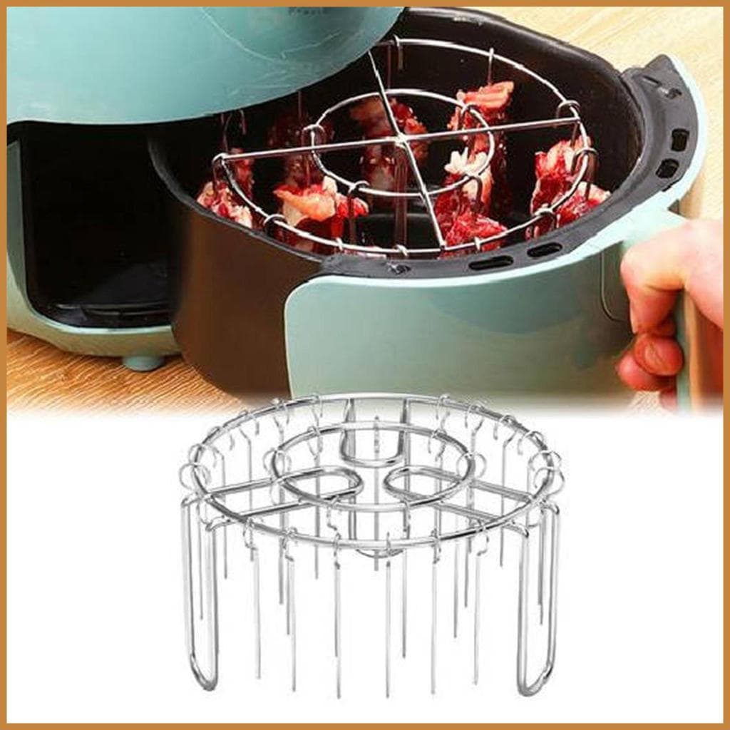 Suporte para Espetos de Air Fryer 49 em Aço Inoxidável Resistente ao Calor para Cozinha e Churrasco cstui3br