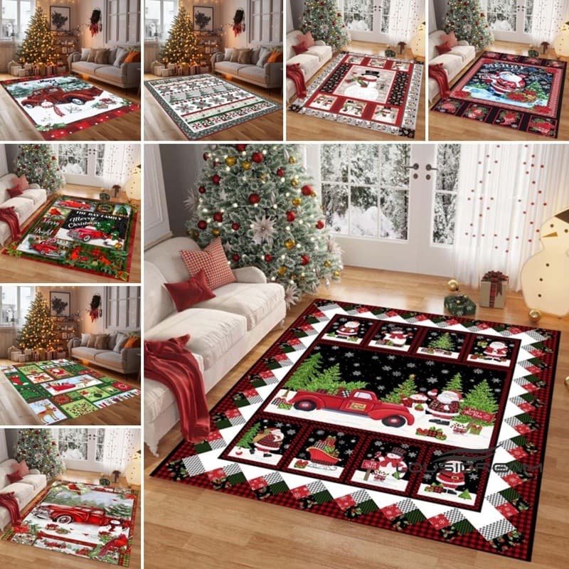 ((Fazenda de árvore de Natal) Tapete estampado, - Adequado para sala de estar, quarto, cozinha ou tapetes antiderrapante