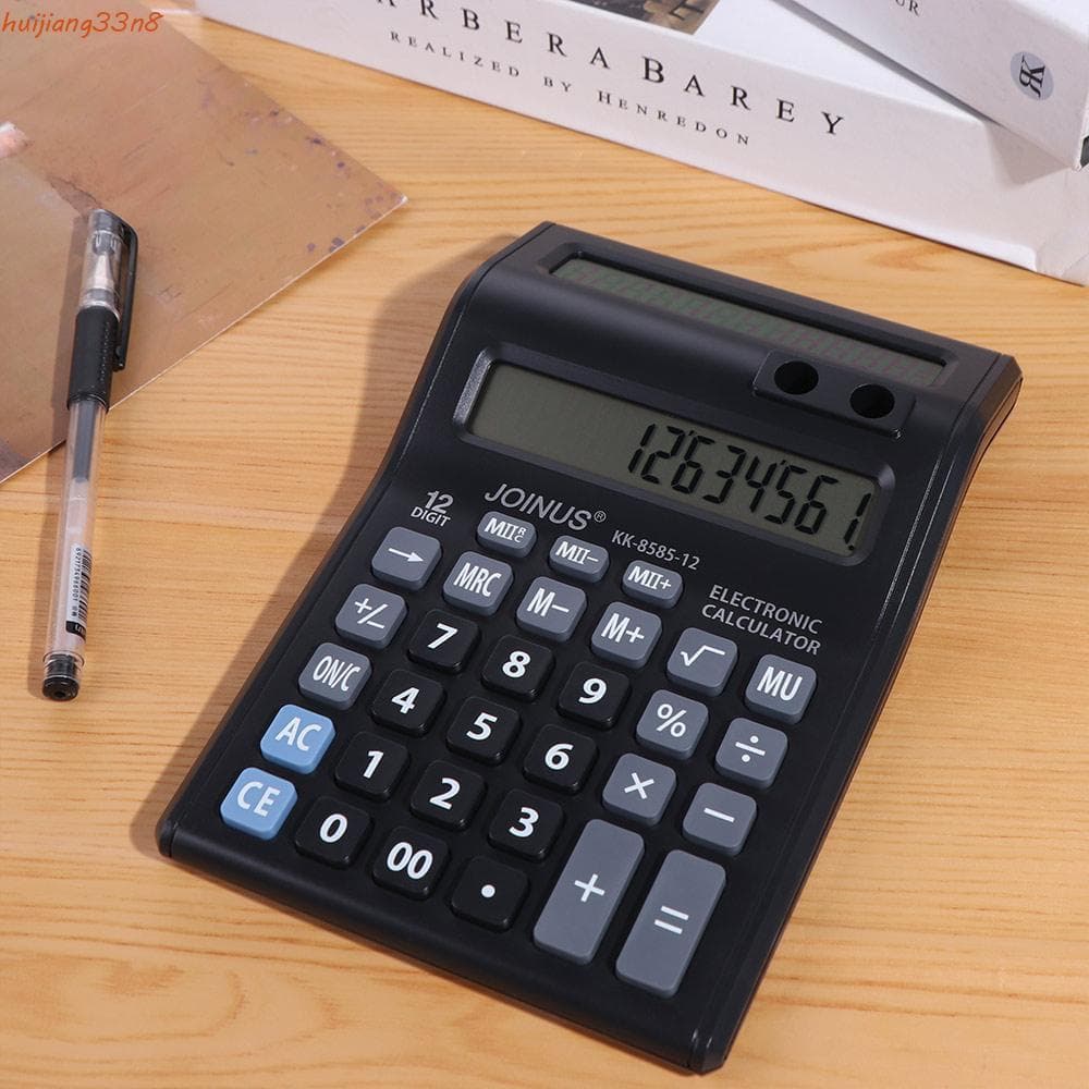 Calculadora De 12 Dígitos , Mecânica Alimentada Por Bateria Com Tela Grande Financeira Portátil