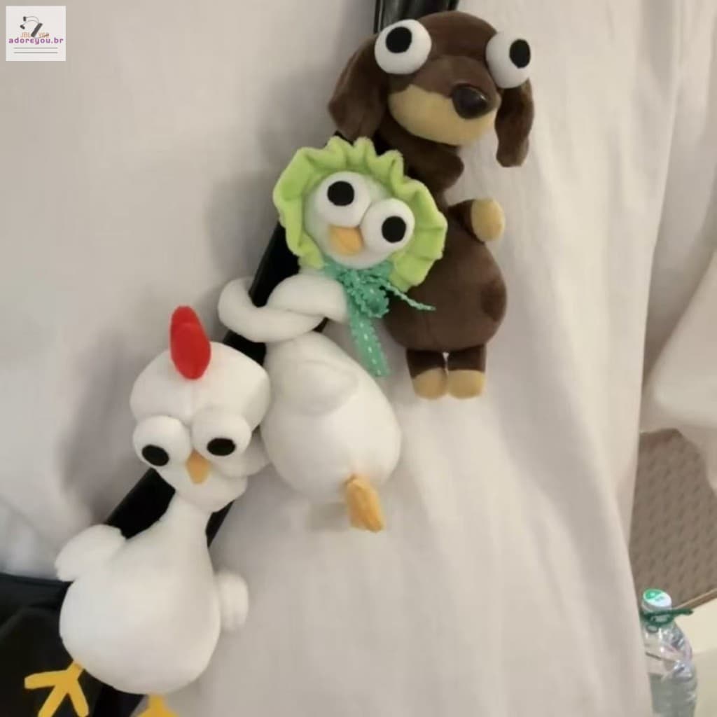 Pingente De Carro De Brinquedo De Pelúcia Beagle Fofo-Boneca De Pescoço Longo Para Presente De Decoração