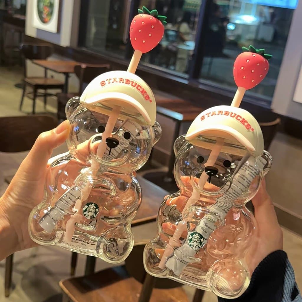 Copo Starbucks Tanabata caixa de presente do dia dos namorados copo de palha de vidro resistente a altas temperaturas xí