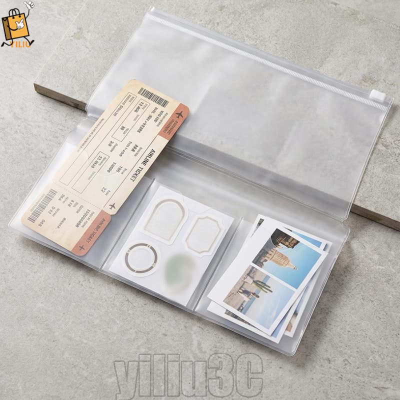 [Prim] Bolsa De Armazenamento De Arquivo Transparente De PVC-Porta-Cartões-Pasta-À Prova D'água-Acessório Multifuncional