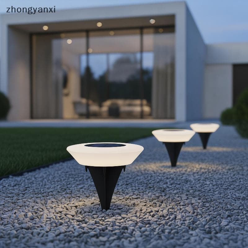 Luzes De Solo Externas Movidas A Energia Solar , Iluminação De 360 Graus À Prova D'água Para Jardim , Pátio , Gramado Pa