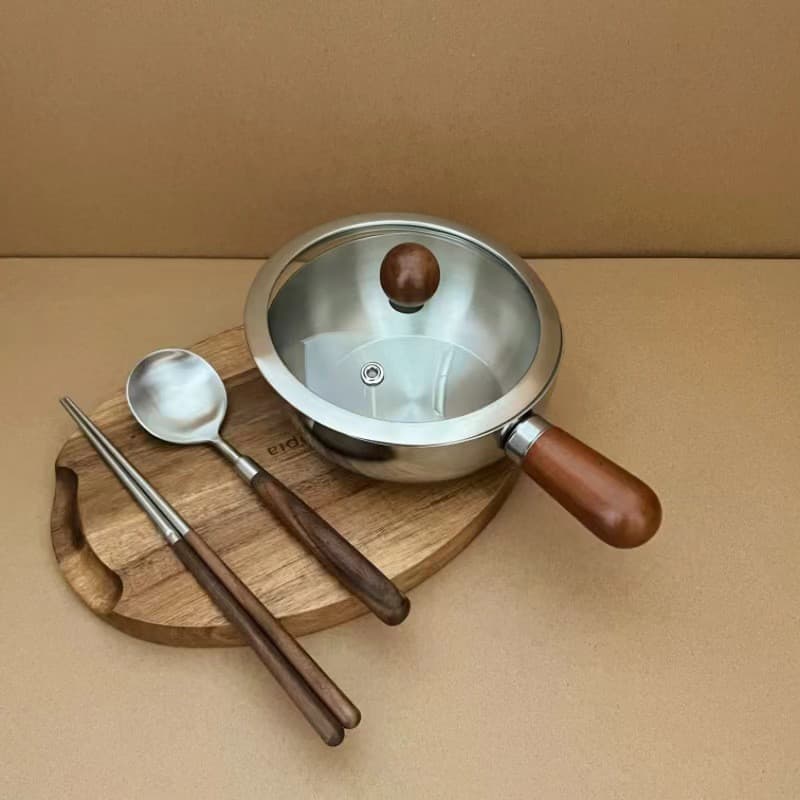 Panela de macarrão instantâneo de aço inoxidável 304, tigela de uma grossa, Extra grossa, panela de macarrão, pote de le