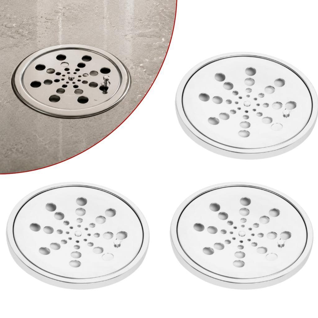 Kit Ralo Redondo 15x15 Inox Alta Resistência Anti Ferrugem Piso Banheiro