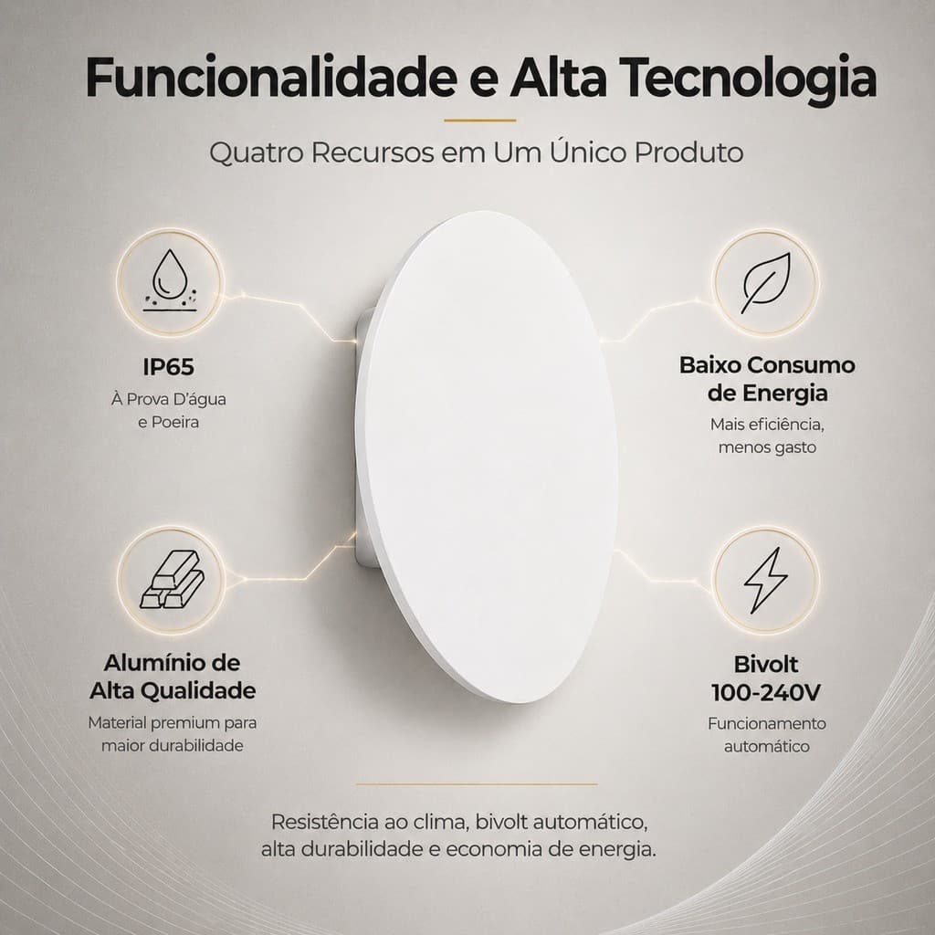 Arandela Led Eclat Organica 7w Branca 3000k