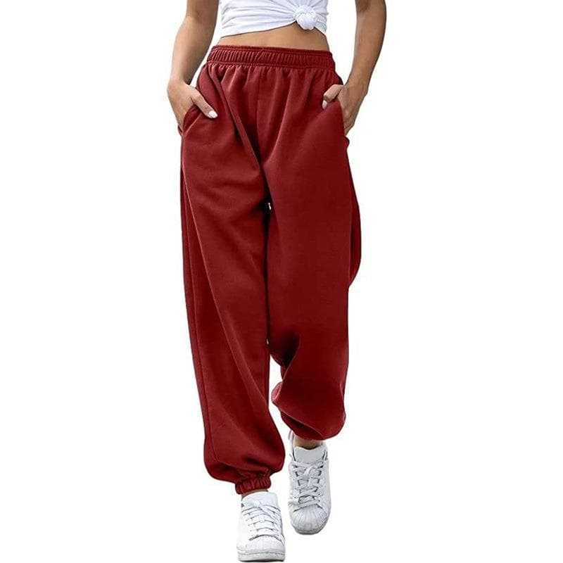 Calças jogger versáteis de moda casual esportiva para mulheres europeias e americanas, calças para casa, calças comprida