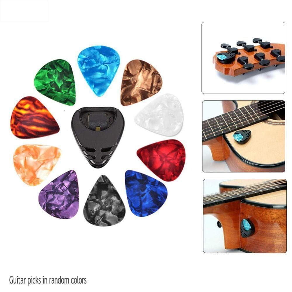 10 Peças Palheta De Guitarra Acústica , Suporte Adesivo De Cor Aleatória Palhetas E De , 0.46/0.71/1.0MM