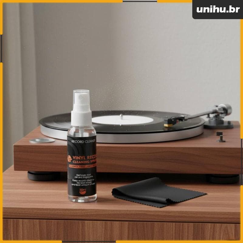 [Unihu] Conjunto De Limpador De Discos De Vinil Pano De Microfibra Em Spray Líquido Para Limpeza Fonógrafos LP E Manuten
