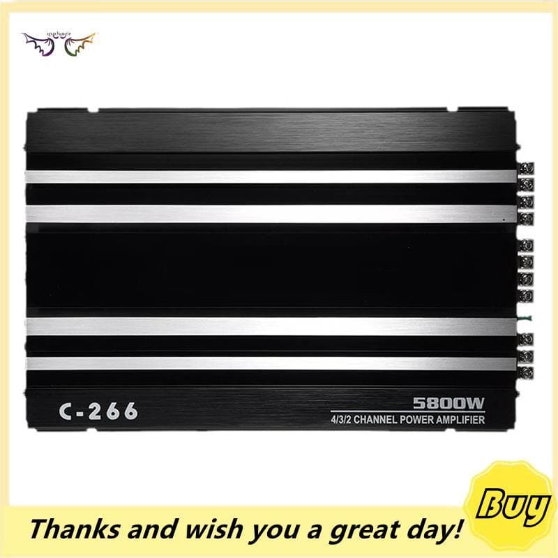 Amplificador De Áudio Para Carro De 4 Canais 5800W Alta Potência 12V Ultrafino De Quatro Vias Ferramentas Classe A/B