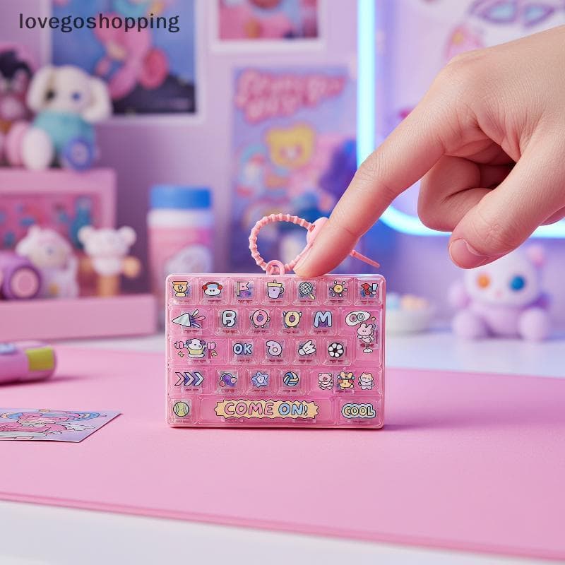 [lovego] Mini Chaveiro Com Teclado Fidget 26 Grades Estilo Vista Para O Mar Pingente Criativo Crianças Presente Surpresa
