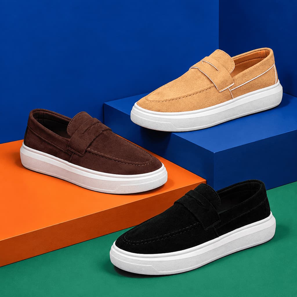 Sapato Masculino Mocassim Loafer Social Casual em Camurça 3 Cores do 37 ao 44 para Jeans Chino e Alfaiataria
