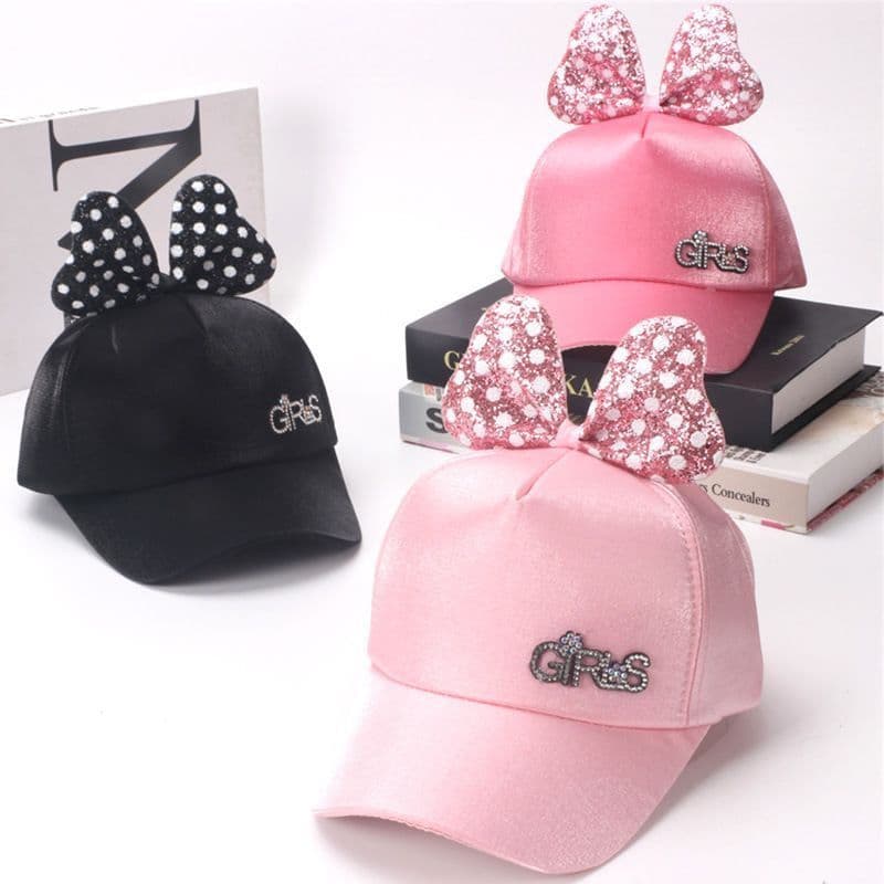 Boné de beisebol infantil coreano estilo japonês novo estilo borboleta boné infantil primavera verão fofo Super fofo cha