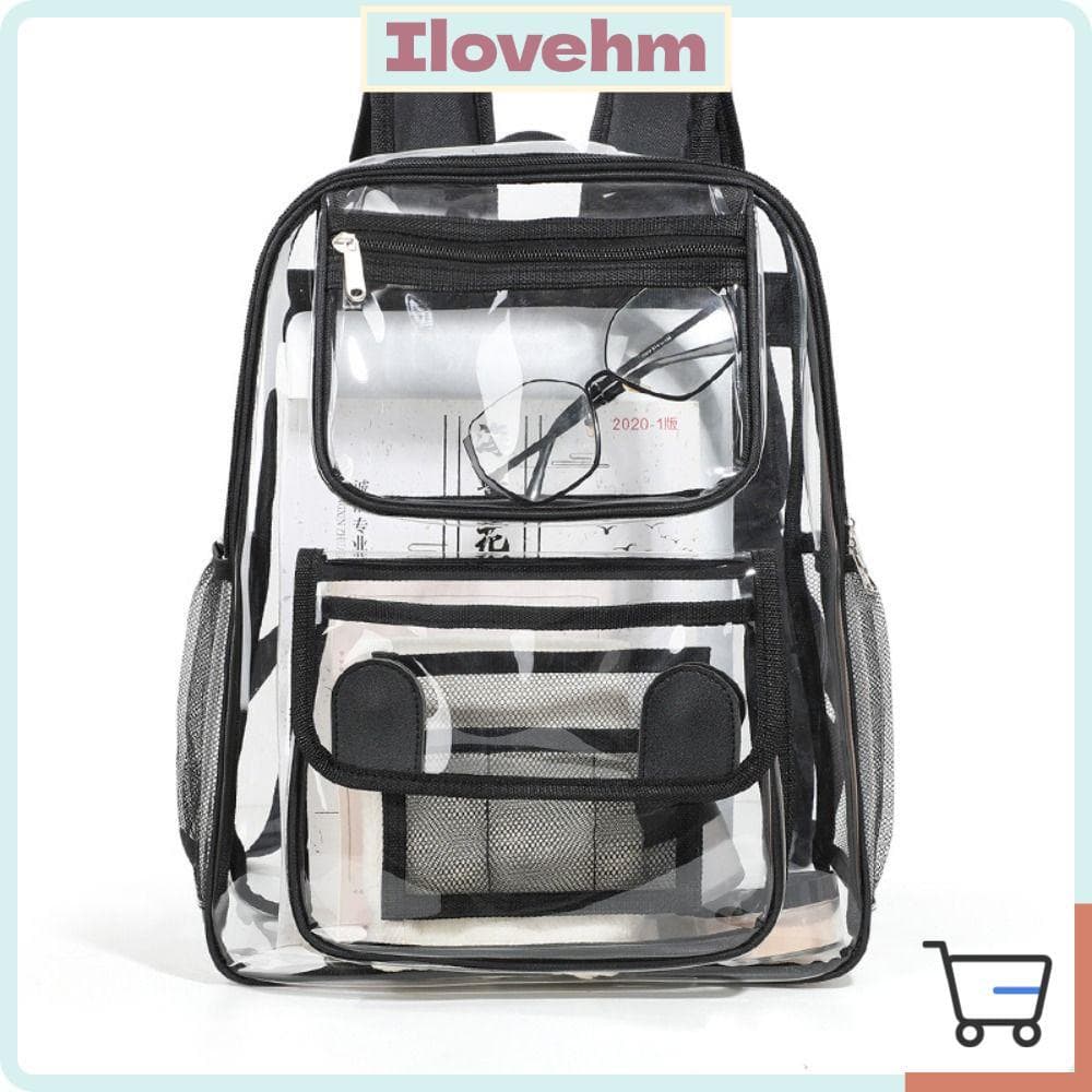 Mochila De Viagem LUCKY-ILOVEHM , Transparente De PVC , Bolsa Escolar À Prova D'água Para Estudantes