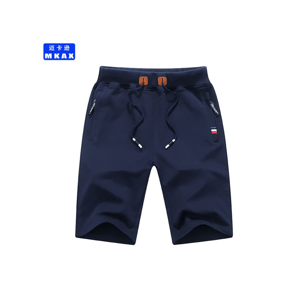 MKAX Shorts de algodão puro masculino verão fino calças de cinco pontos Casual solto correndo tamanho grande calças médi