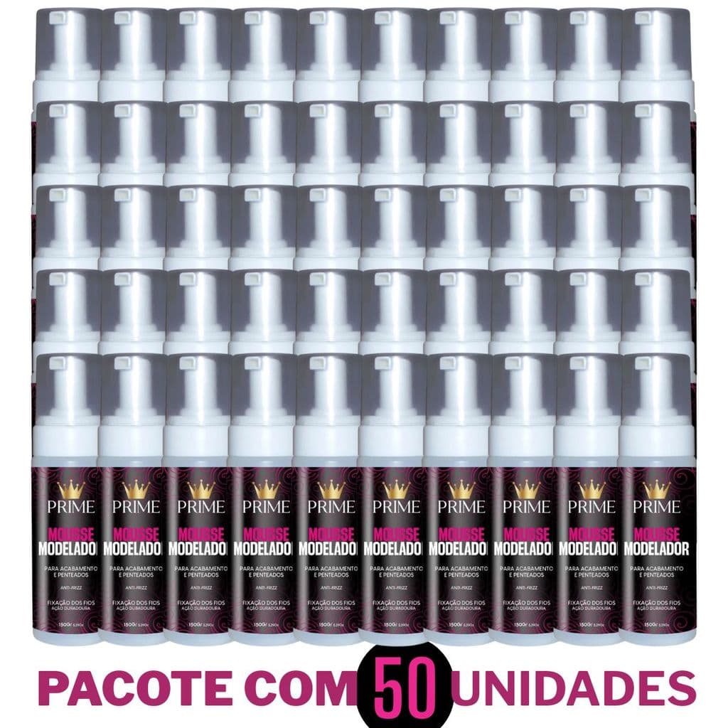 Kit Profissional - 50 Mousse Modelador Finalizador Prime 150g