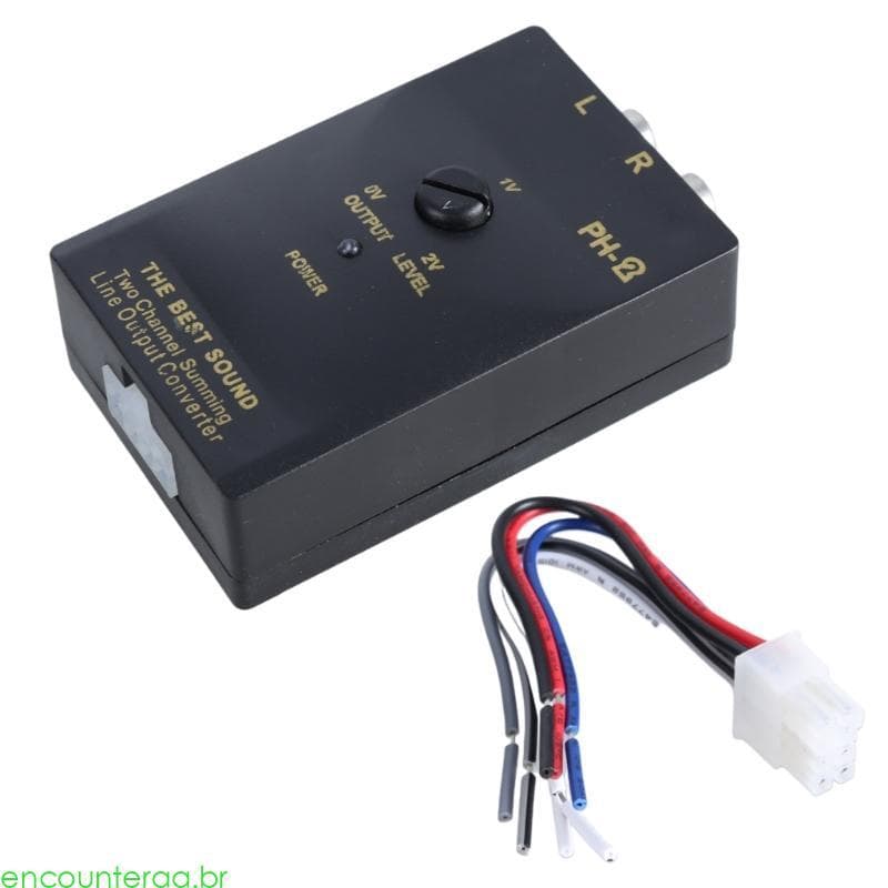 Encontrora Conversor Estéreo Para Carro Baixo Nível Auto Car RCAs Adaptador Saída Linha 2 Canais Fio