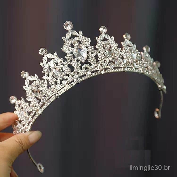 Tiara de coroa para bolo, acessório de cabelo de cristal, tiara para apresentações de aniversário de meninas, pré-venda.