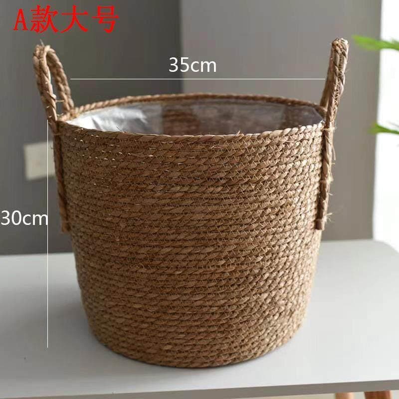 Cesta de tecido para plantas verdes Vaso de flores Cesta de flores Cesta de flores Cesta de bambu Cesta de tecido de bam