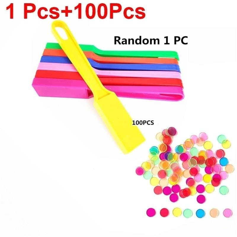 Brinquedos De Aprendizagem Montessori Conjunto De Varinhas Magnéticas Com Chips De Contagem De Cores Transparentes Laço