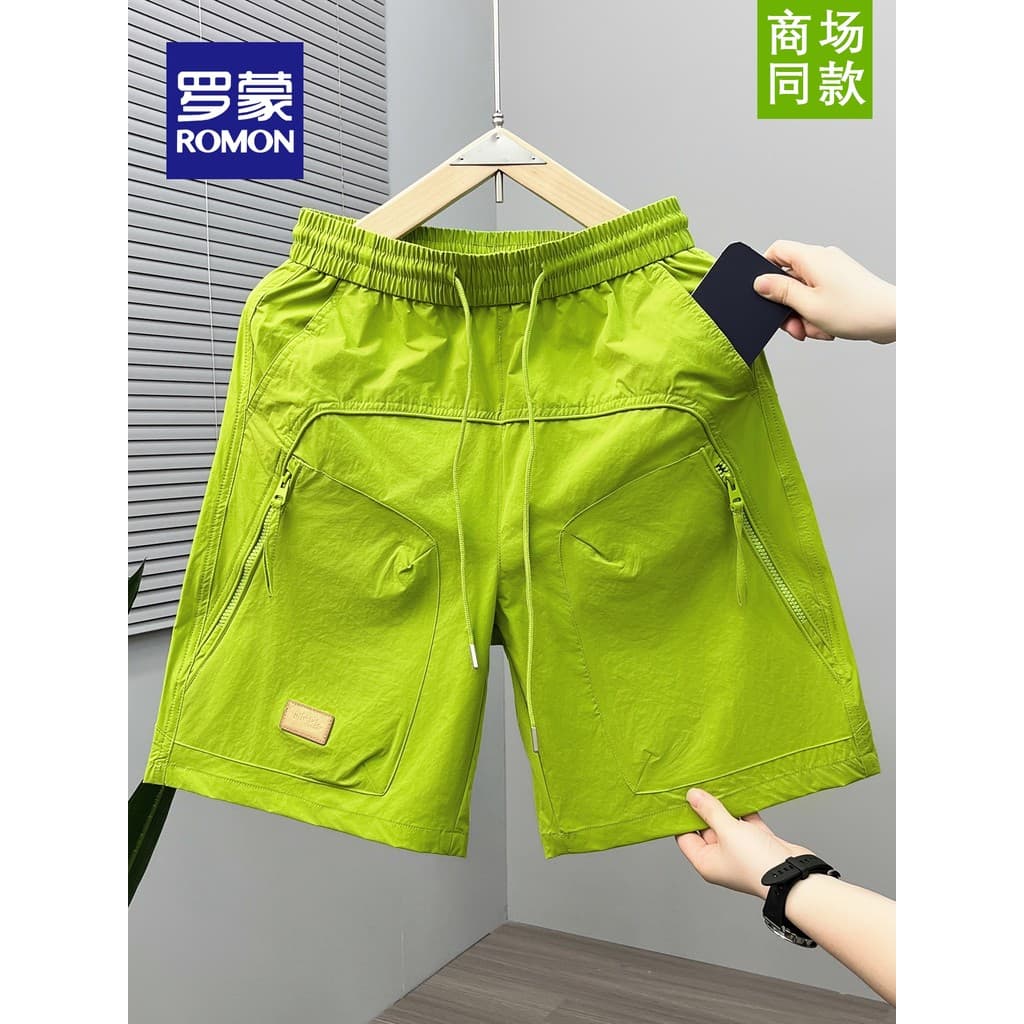 Lomon verão Shorts masculino Casual moda Tether Design sentir calças de cinco pontos novo estilo All-match respirável ca