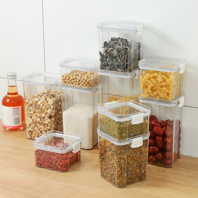 Frasco selado a ar, caixa de armazenamento de grãos inteiros, jarra de cozinha, tanque de armazenamento de alimentos, ta